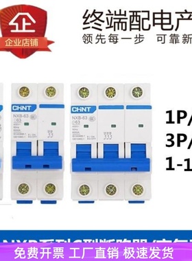 昆仑NXB-63断路器DZ47小型家用空气开关单匹2P3P4P32A63A100A