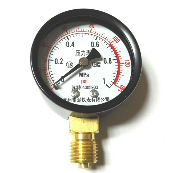 压力表 径向 直径50mm 压力0～1mpa 140psi 螺纹m14×1.5 y-50