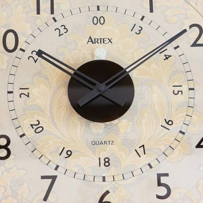 挂钟北欧风静音极简透明钢化玻璃简约个性现代石英装饰电视背景i.