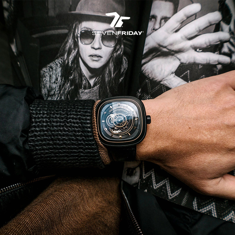 【官方正品】sevenfriday七个星期五机械手表男士腕表p2b/02