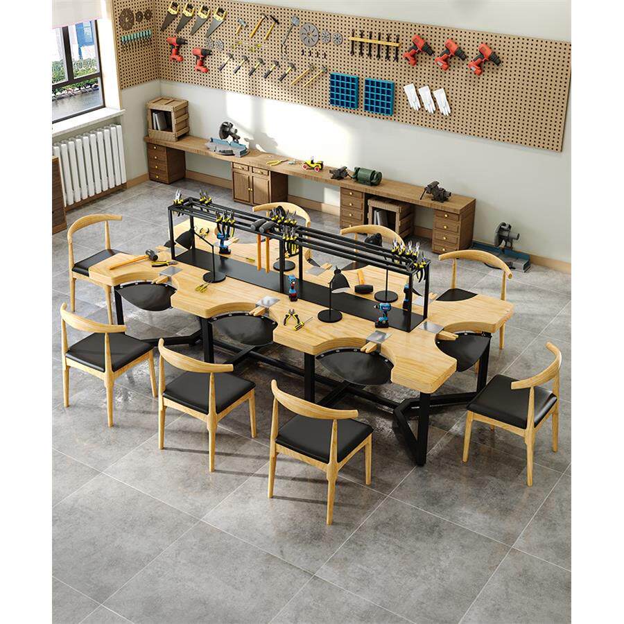 定制首饰加工桌金工桌打金桌实木手工桌打金台银饰操作台6人8人位