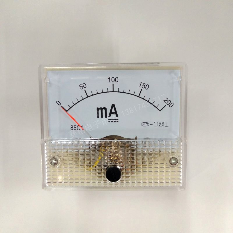 85C1 200MA  300mA 直流毫安电流表 指针式电流表 面板表