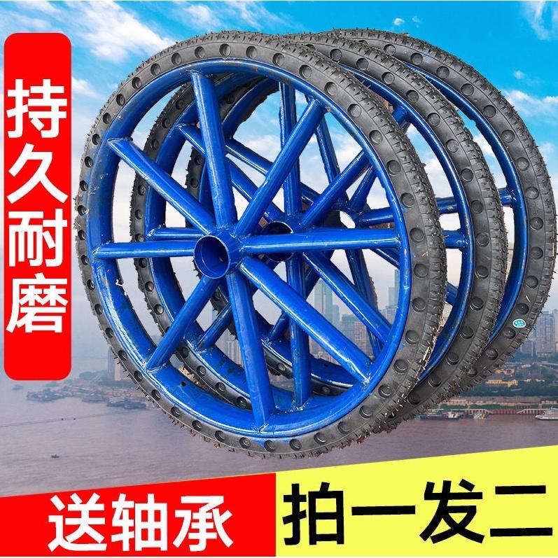 德国进口手推工具车 劳动车轮子  钢圈实心胎手推轮胎 工地推车翻