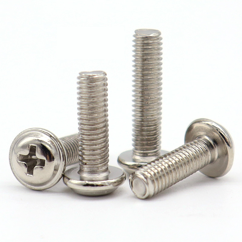 圆头带垫十字螺丝栓盘机