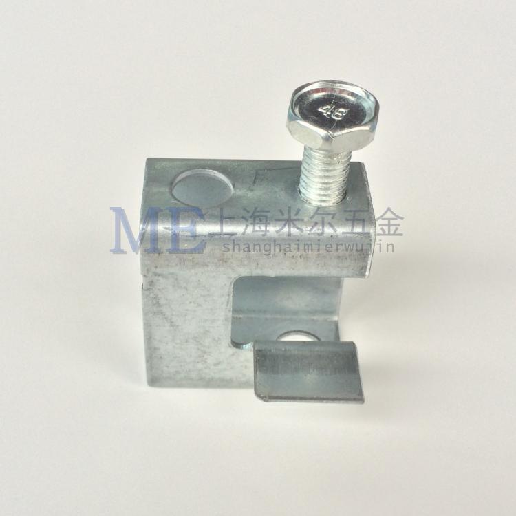 白铁皮 方型老虎卡 角铁C型钢管卡槽钢铁卡子 方形老虎夹 虎口夹