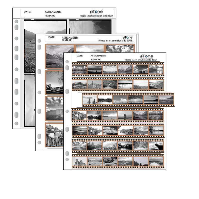 eTone无酸底片袋 打孔活页 胶卷保存 收纳袋 保护袋 135 120 4x5