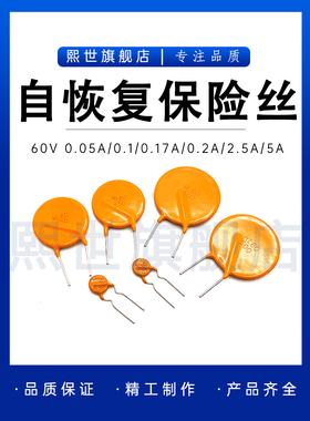 RL60-010 PTC自恢复保险丝 直插60V 0.10A 跳闸电流200mA RUILON