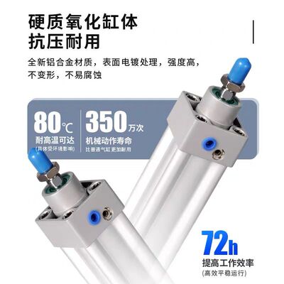 标准气缸SAI80/100X25X30X50X60X75X80X100X125X150X200X250X300S