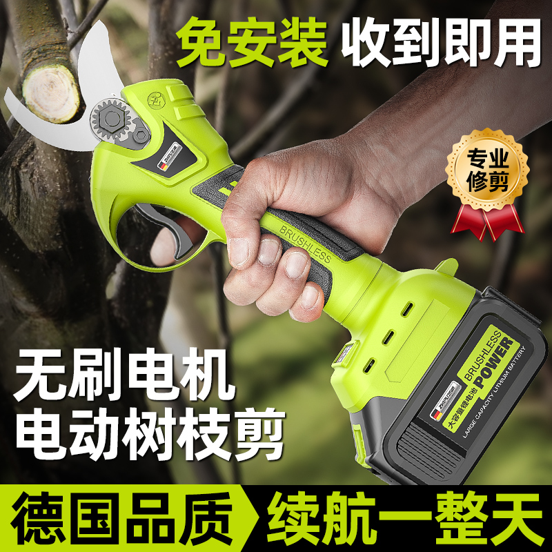 电动剪刀果树充电式修枝剪锂电电剪子剪树枝专用剪刀园林电动枝剪