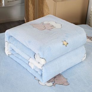 粉色毛毯真爱加绒薄款法兰绒双人双面绒毛毯单人宿舍毯子冬季速暖