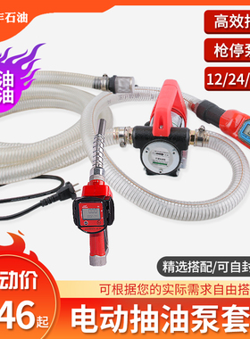 电动抽油泵12V24V220V柴油小型油泵车载大流量加油泵汽油自吸泵