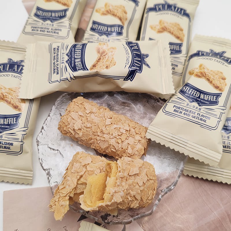 英国PULADA朴拉达夹心华夫卷结婚喜饼零食散装休闲小吃饼干点心