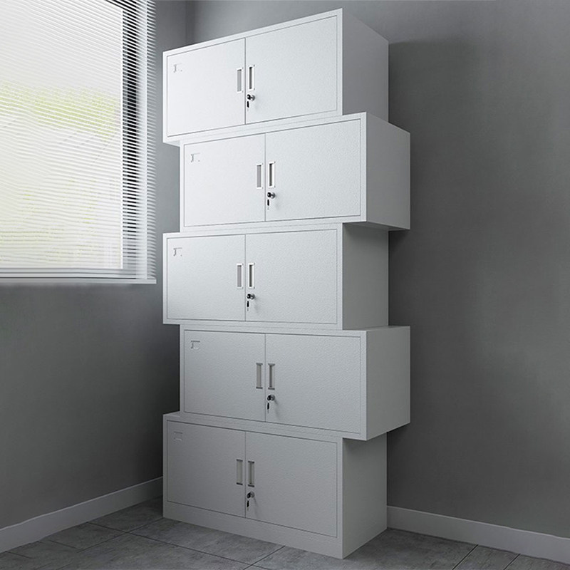 分体五节铁皮办公文件资料柜员工带锁隔板档案储物柜财务凭证柜