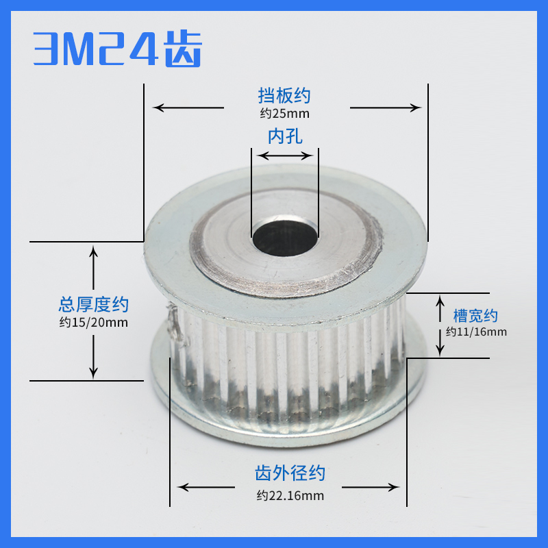 现货齿两面平同步皮带轮