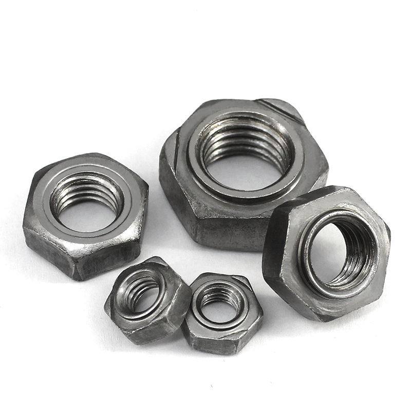 级淬火六角焊接螺母带点