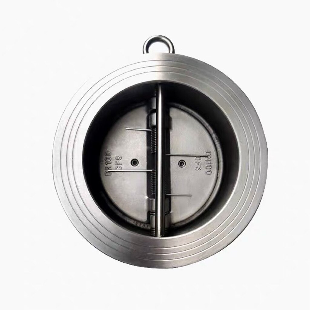 江苏欧莎阀门/304不锈钢h76w-16p蝶形止回阀双瓣对夹式单向阀