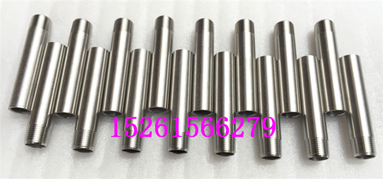 不锈钢单头外牙长加厚管