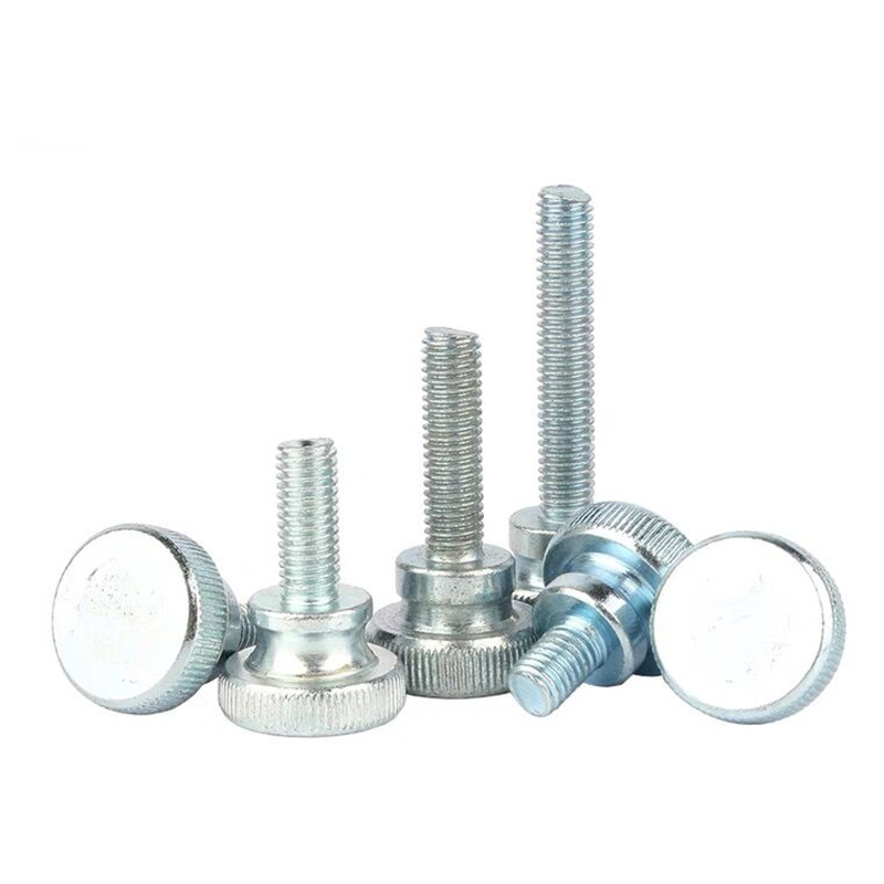 镀锌高头滚花手拧螺丝大