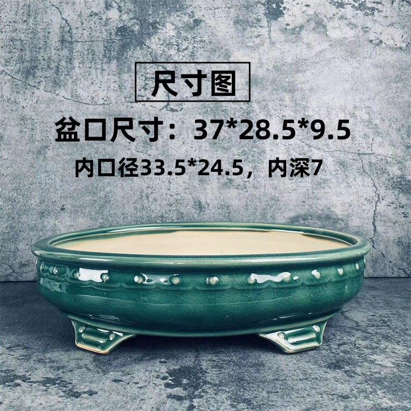 椭圆鼓钉款冰裂纹青瓷白色陶瓷绿植三角梅老桩盆景造景组盆花盆,标准件/零部件/工业耗材,输送带/传送带,淘宝优惠券,粉丝福利购,淘宝优惠卷