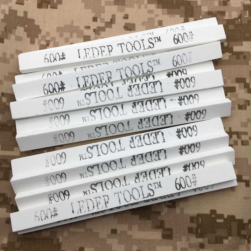 600目磨刀石 磨刀棒 白色磨石条 双面迷你耐磨实用小刀具磨刀用品