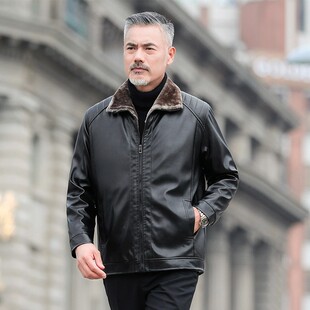 fur Jackets Leather Jacket Winter Trench Coat For Men mens