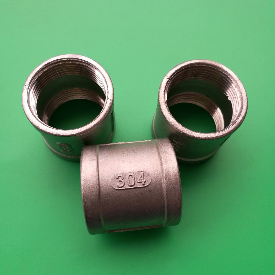 304不锈钢内丝管箍管古外接头直接直通4分 6分 1寸1.2寸1.5寸2寸