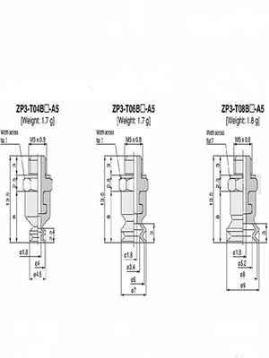 SMC真空吸盘风琴型ZP3-T04BN-A5/ZP3-T06-T08-T10-T13-T16BS-A5