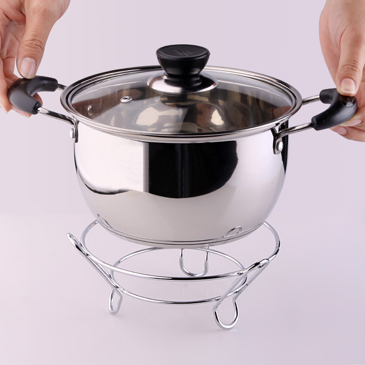 加粗不锈钢圆形锅架 锅垫 放锅架 隔热防烫砂锅架子 厨房置物架