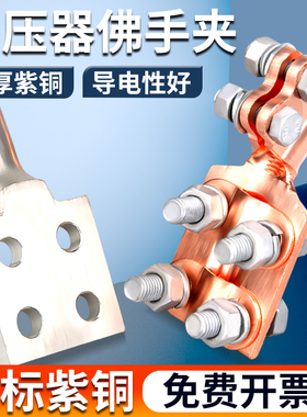 变压器线夹带扣型压铸铜铝抱杆接线端子设备线夹SBTM12-20铜镀锡