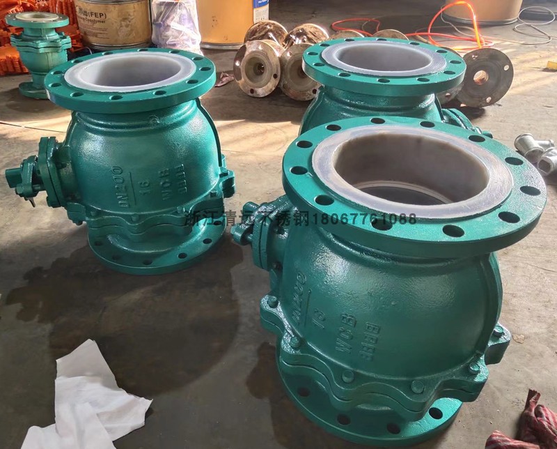 衬氟法兰球阀四铸钢不锈