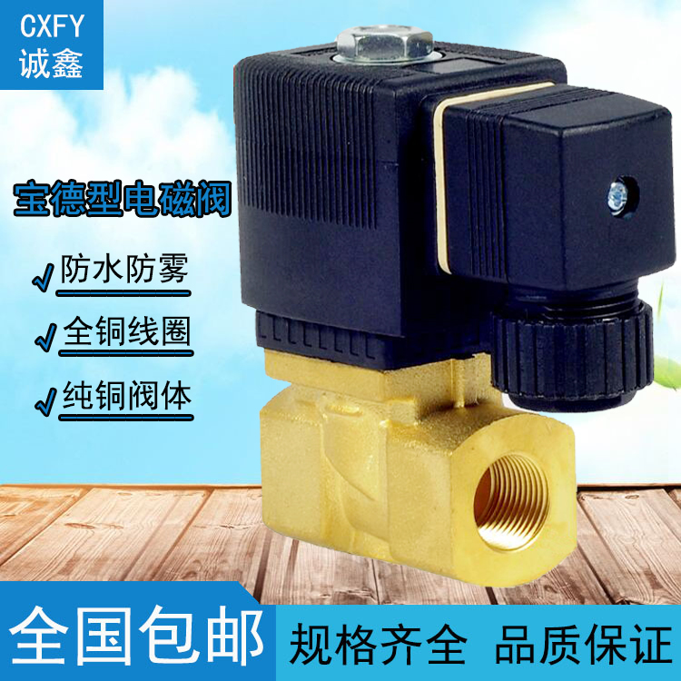 4分宝德电磁阀 水阀 气阀 SY22310-15 220V 24V SENYA  6213-04