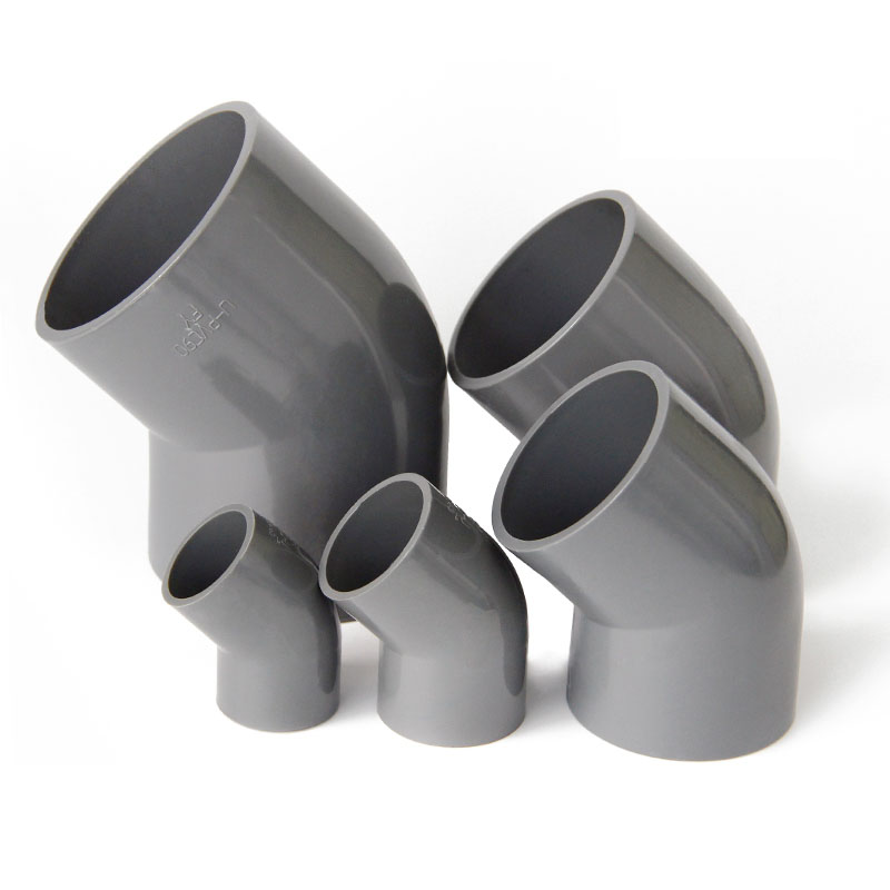 PVC45度弯头45°直通弯头给水管20 25 32 40 50 63 75 90 110 200