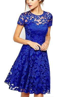 lus Size Dress Sweet Hallow Out Lace Dress Vestidos 蕾丝花边