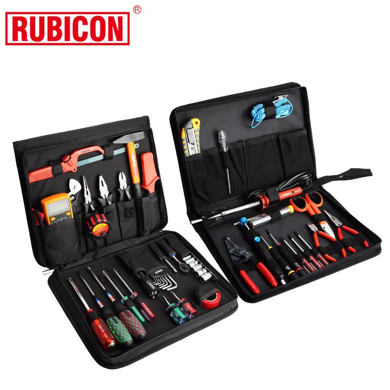 RUBICON罗宾汉电工套装电讯专业电子维修多功能组合工具包RTS-12