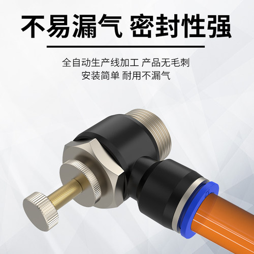 气动管快速接头白节流阀