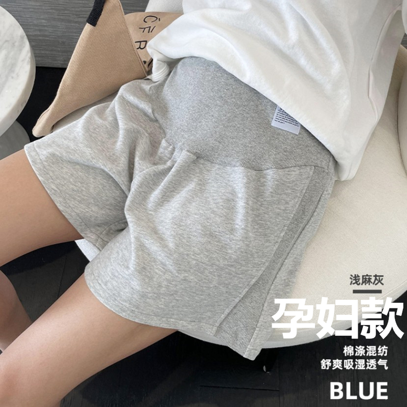 孕妇短裤女夏季外穿宽松孕妇裤夏装薄款纯棉休闲打底裤运动短裤子