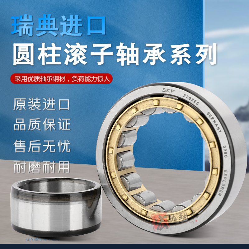 瑞典圆柱滚子轴承 NU NJ202 203 204  205 206 207 208 209ECM