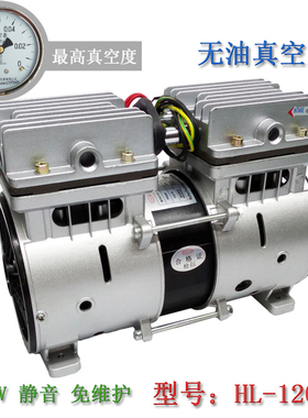 无油真空泵  220V  高真空 台湾真空泵 静音 小型气泵 120Lmin