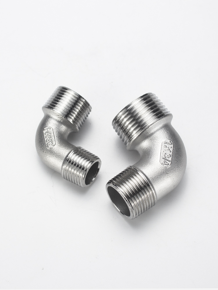 不锈钢双外丝异径弯头分