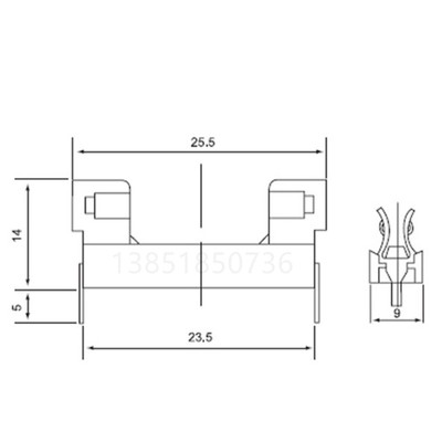 FUSE保险丝座 5*20 BF-015 带盖子 玻璃透明保险管座 熔断丝管座