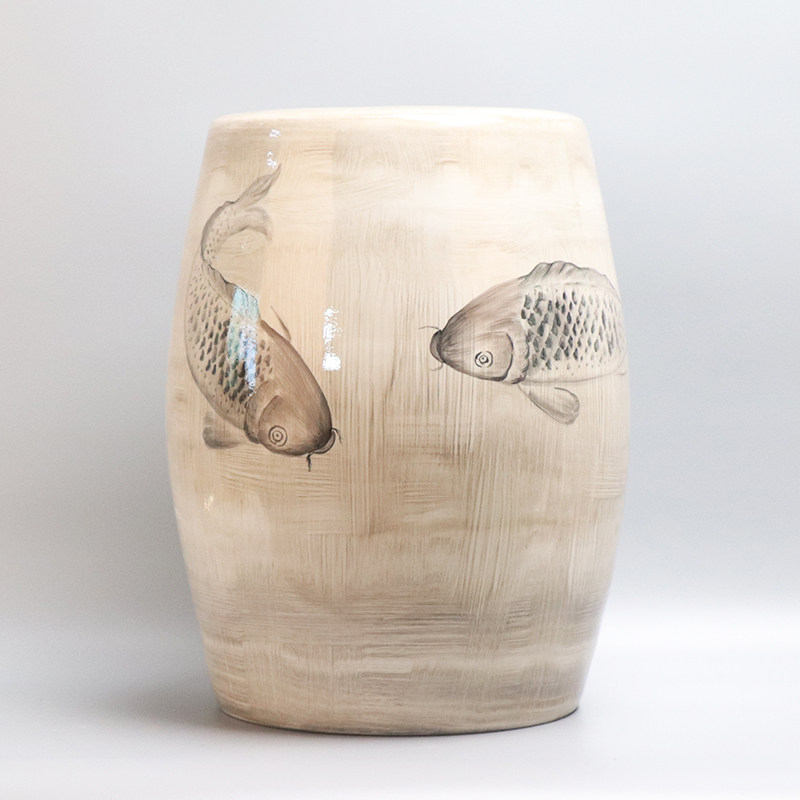 现代新中式手绘陶瓷鼓凳茶室矮凳换鞋凳凳子户外庭院梳妆凳沙发凳,农机/农具/农膜,灌溉工具,淘宝优惠券,粉丝福利购,淘宝优惠卷