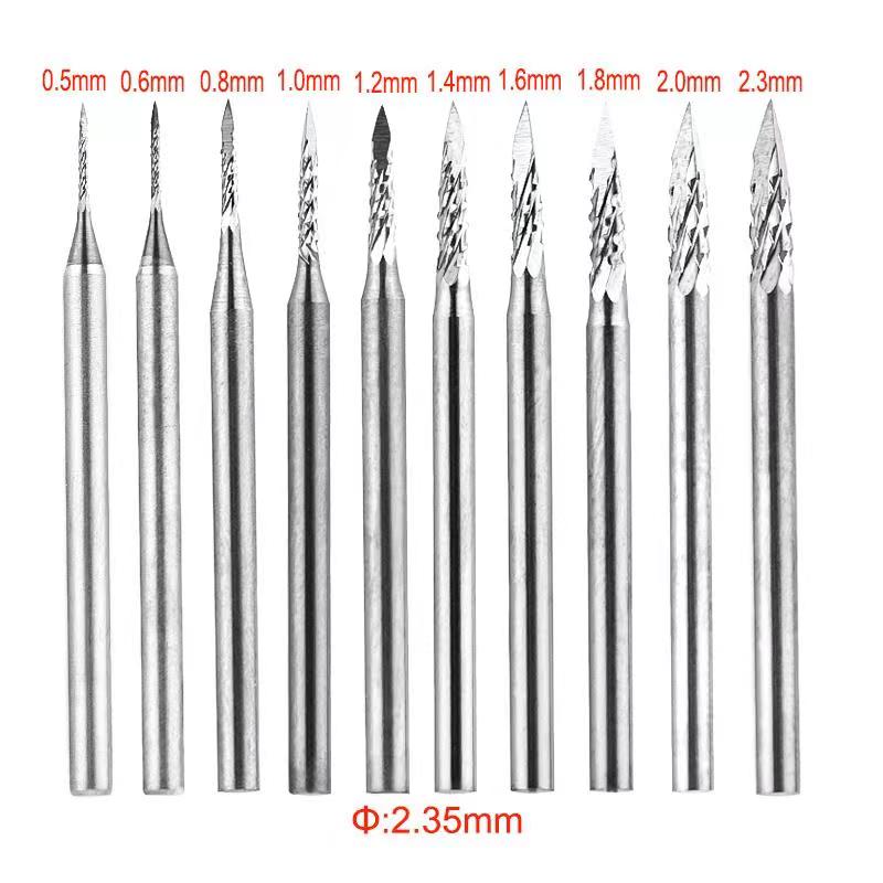 白钢木工雕刻具尖刃刀铣