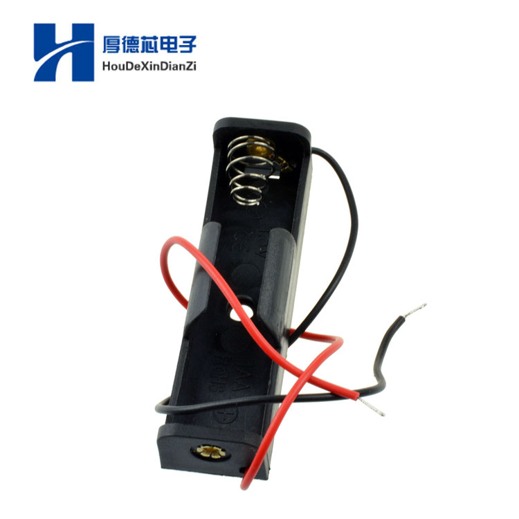 1.5V带线电池盒 1节5号电池带线电池盒 1节电池盒 串联充电