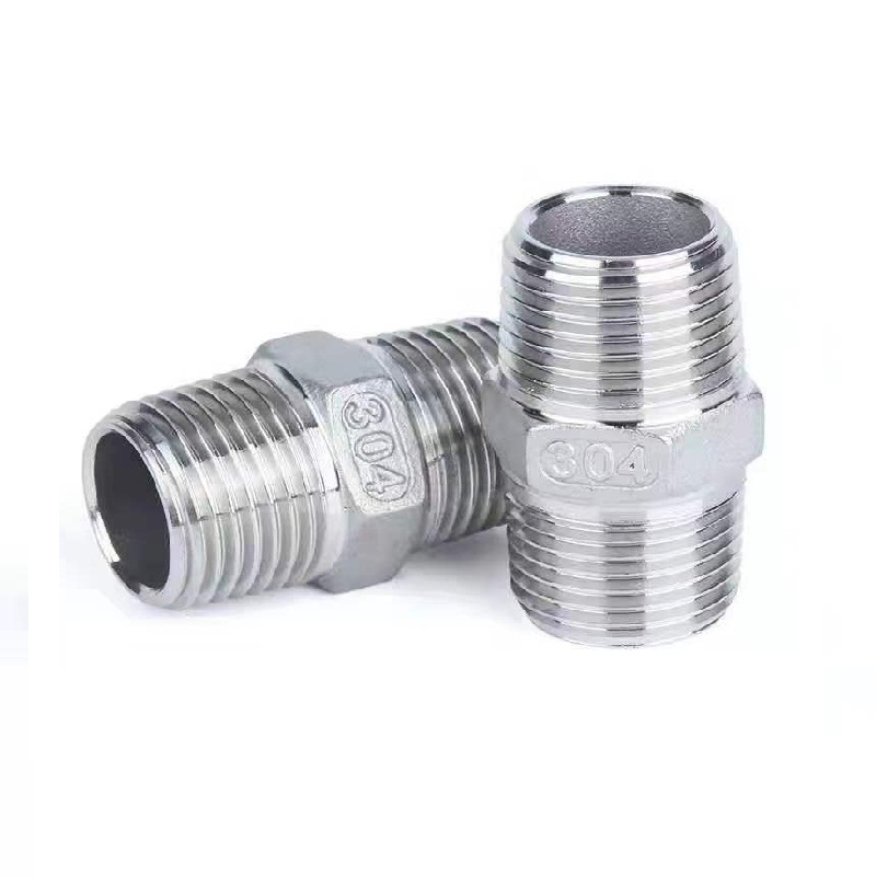 不锈钢外丝六角精铸对接