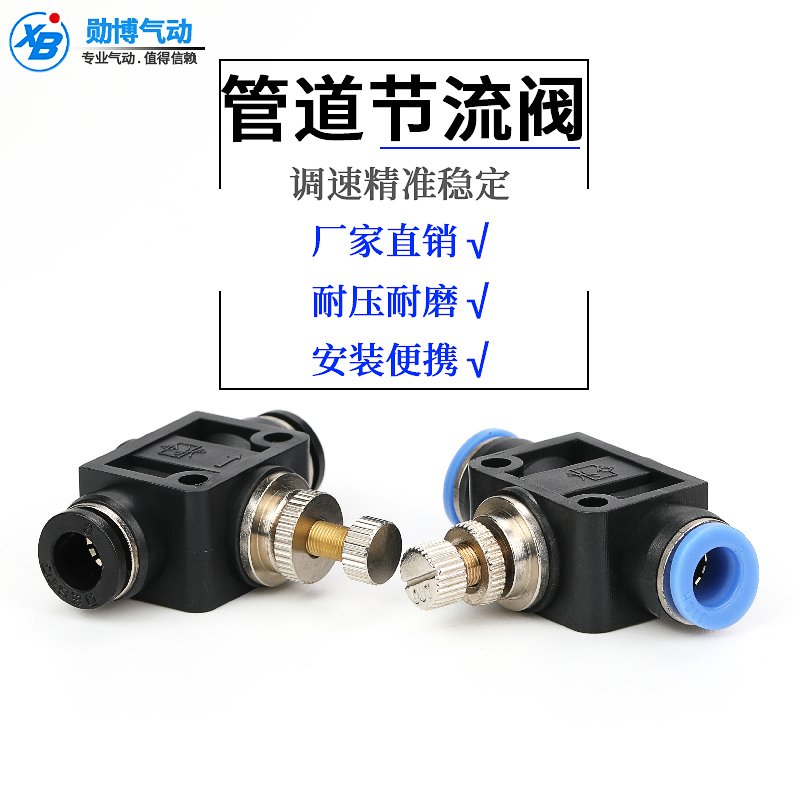气动管接头道节流阀量直