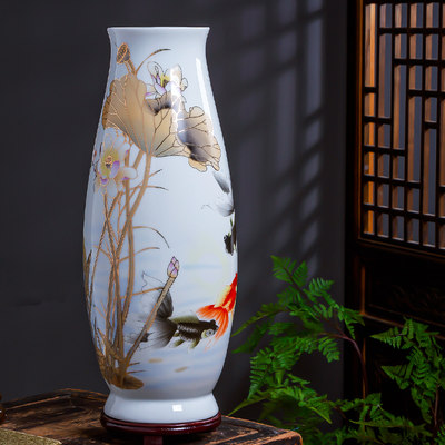 景德镇陶瓷器手绘大花瓶