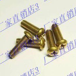 M2/M2.5铜螺丝 GB818半圆头机牙螺丝 盘头螺钉 长度4-10MM