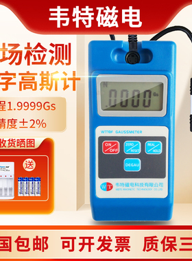 韦特高精度WT10F高斯计地球磁场测试仪特斯拉计磁疗床磁力检测仪