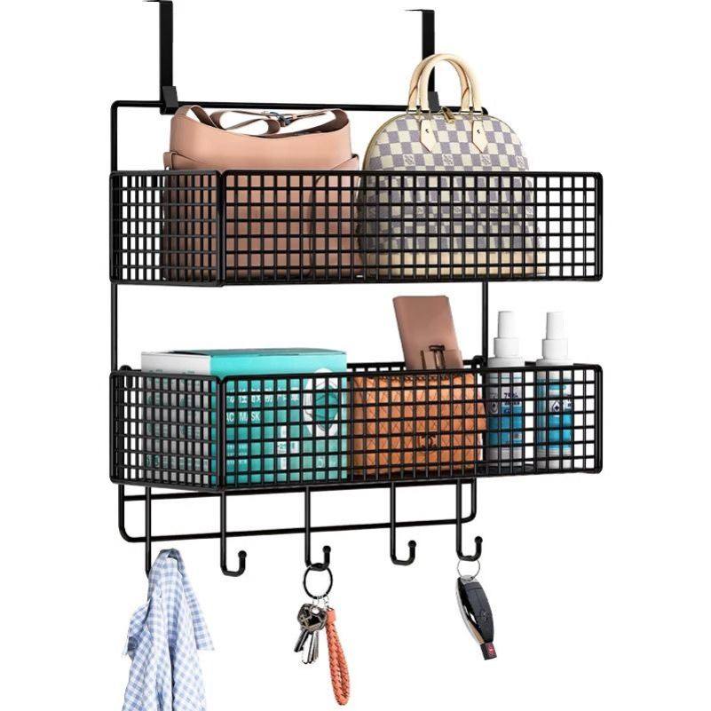 门后置物架挂钩门上免打孔衣帽神器玄关收纳挂篮创意衣柜侧挂衣架,3C数码配件,USB多功能数码宝,淘宝优惠券,粉丝福利购,淘宝优惠卷