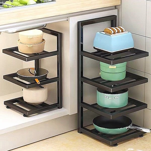 德国进口锅架锅具收纳落地厨房置物架下水槽橱柜内多层放锅可调节,3C数码配件,USB多功能数码宝,淘宝优惠券,粉丝福利购,淘宝优惠卷